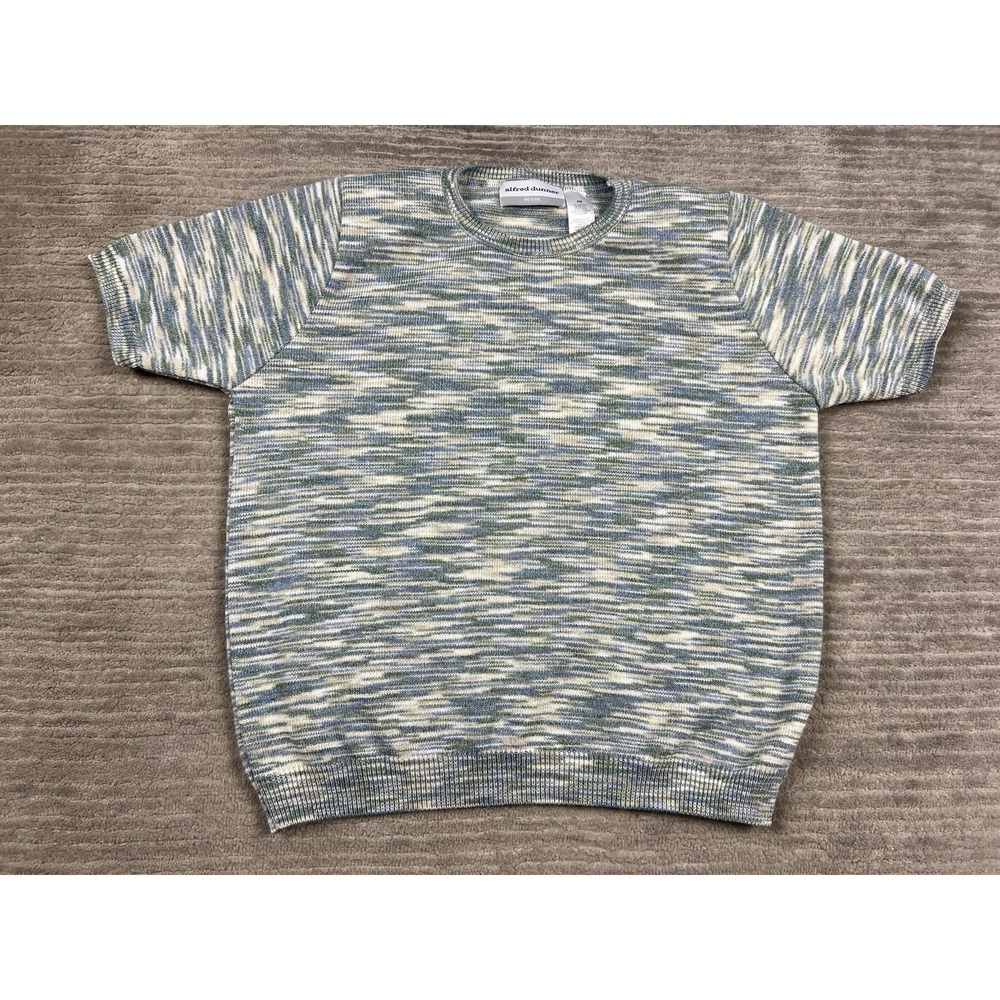 Alfred Dunner Sweater Top Womens Petite Medium Padded Short Sleeve Acrylic Blend